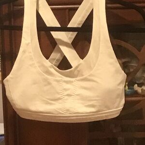 Lululemon white running bra, size 8